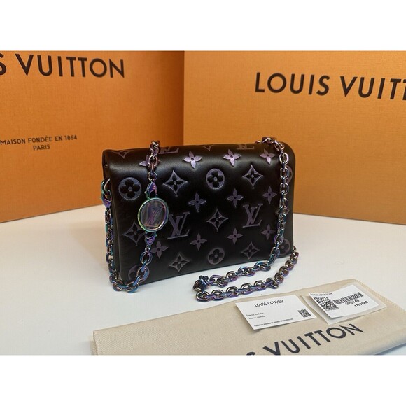 NIB Louis Vuitton Pouchette Coussin Ski Black Holographic M82746 💯% Authentic - Picture 3 of 16